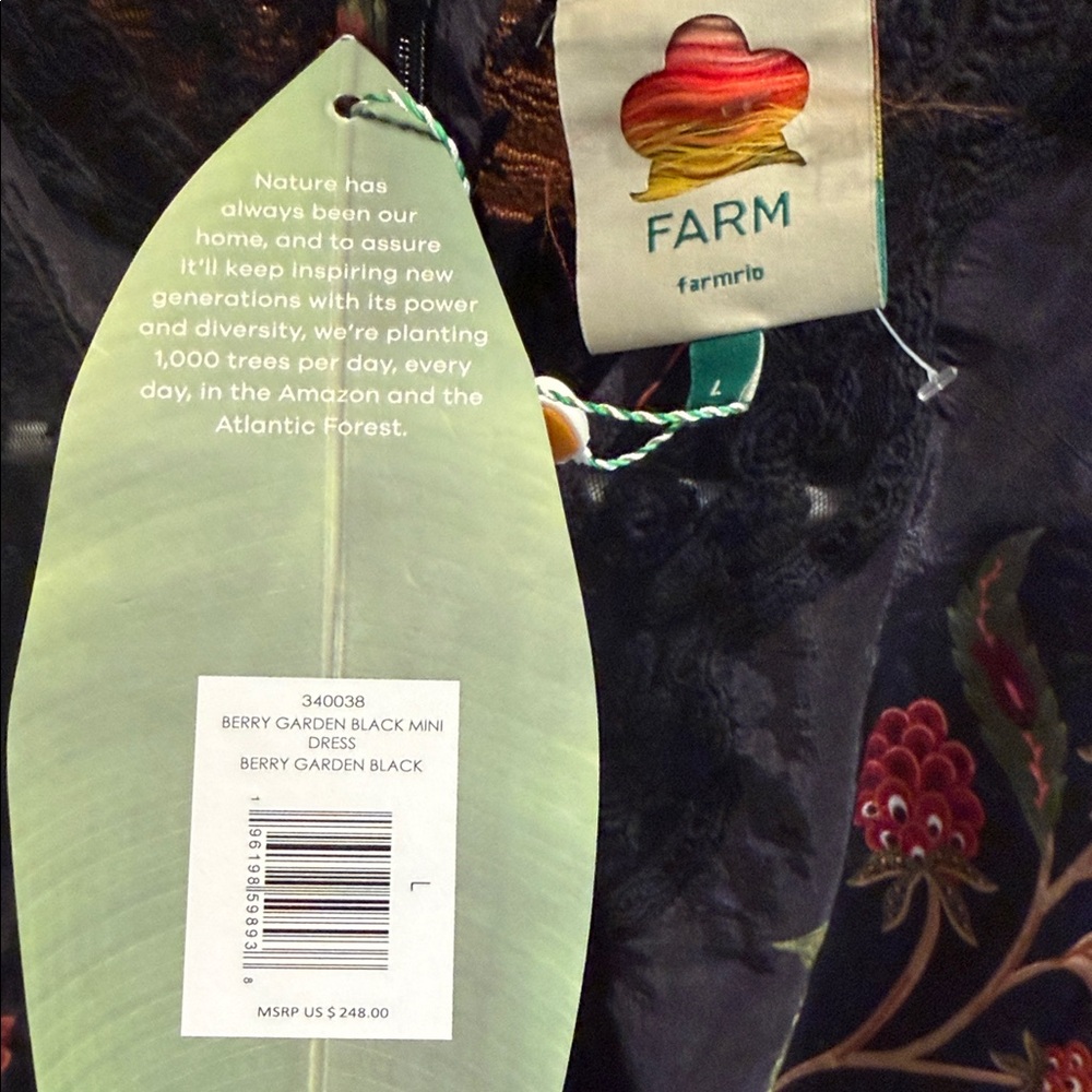 Berry Garden Embroidered Satin Minidress
FARM Rio NEW - Picture 7 of 11